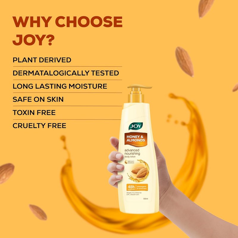 Nourishing Body Lotion with Honey & Almonds - Hydrating 500ml Moisturizer
