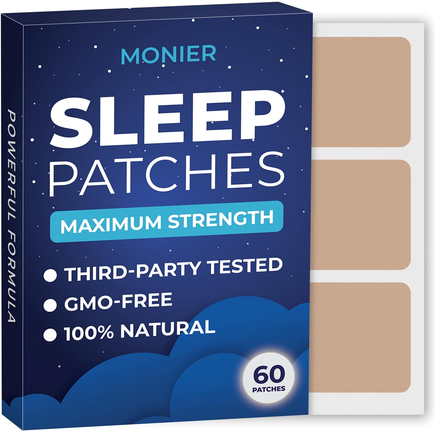 MONIER Sleep Patches for Adults Extra Strength | Easy-to-Apply Sleep Patch with Melatonin & Valerian | Relax & Wake Up Refreshed | Long-Lasting Night Comfort for Men & Women | 240 Patches
