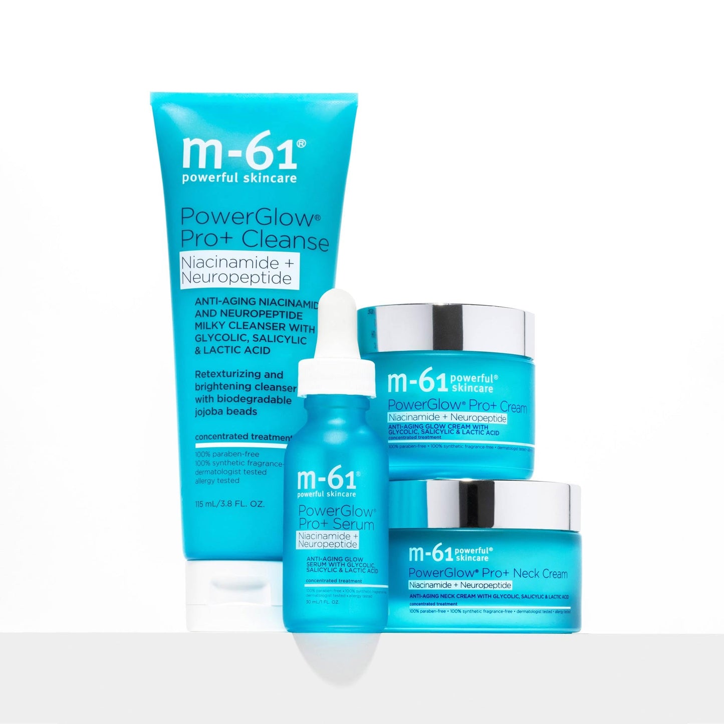 m-61 PowerGlow Pro+ Cleanse Deep Cleansing Exfoliating Face Wash, 4 Fl. Oz