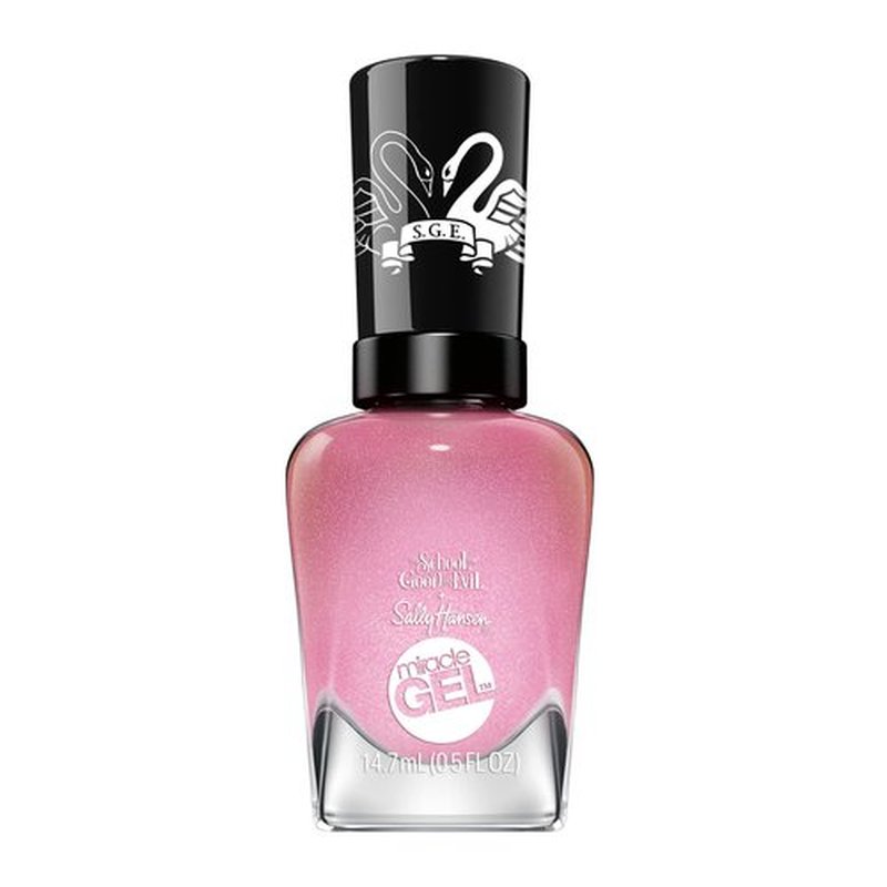 Sally Hansen Miracle Gel™, The School for Good and Evil Lovey Dovey, Long Lasting, Gel-Like Formula, No UV Lamp Needed, Pink Nail Polish