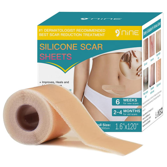 Silicone Scar Sheets - Ultra-Thin Scar Removal Tape for Surgical Scars | 1.6” x 120" Roll