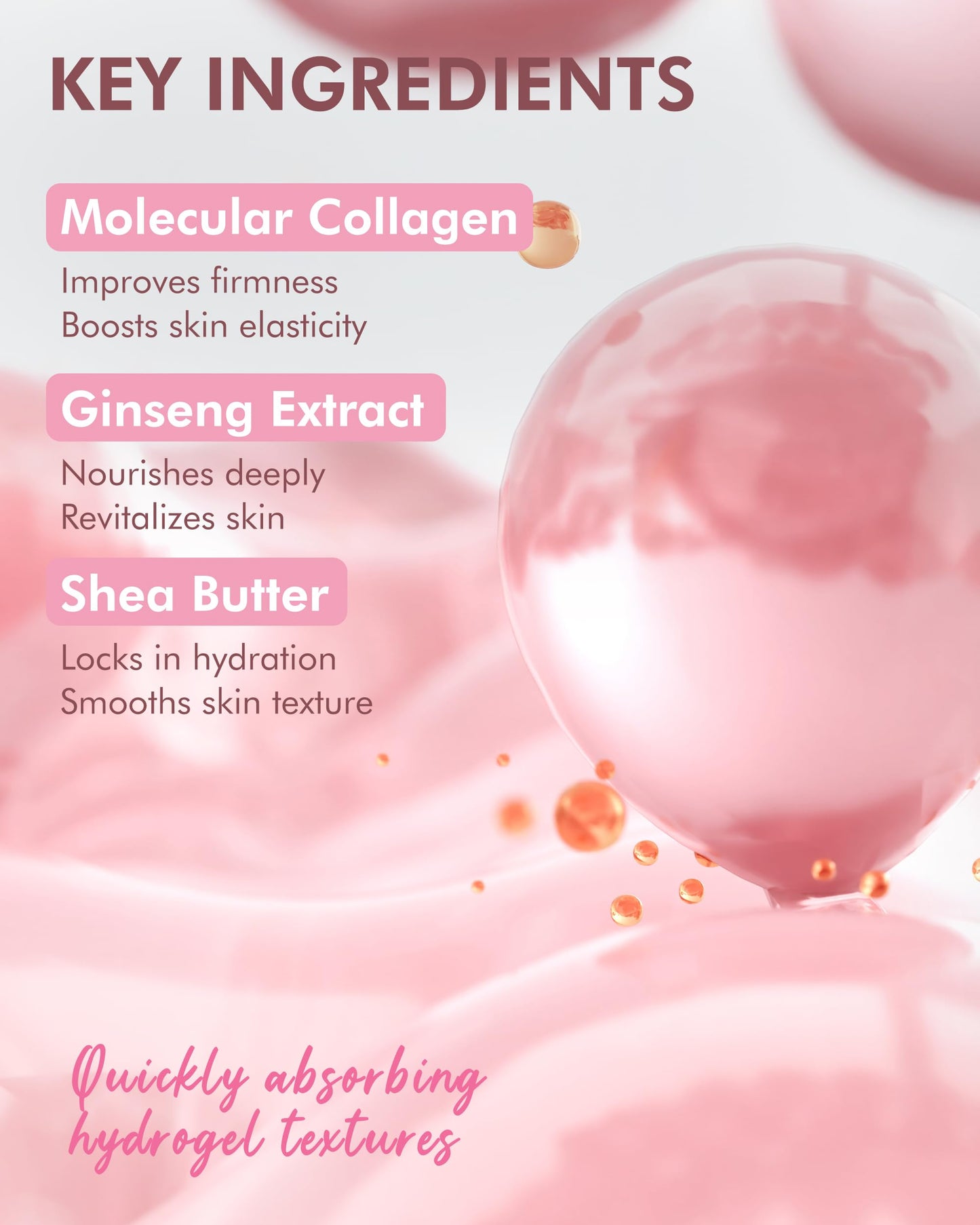 DERMAL Collagen Hydrogel Melting Jelly Gel Mask 4ea - Korean Overnight Face Mask - Deep Hydration, Skin Firming, and Wrinkle Care for Glassy Skon - Korean Skincare