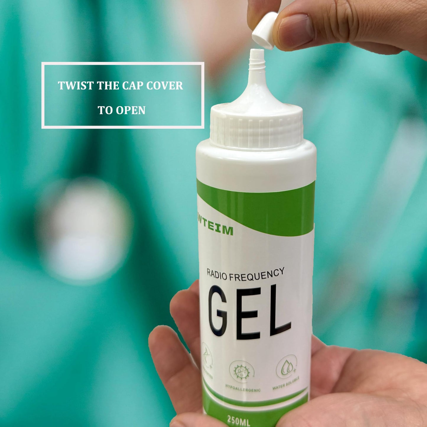 BEWTEIM Hydrating Radio Frequency Gel for Facial Body Skin Care Machine, Microcurrent Conductive Gel for Body Sculpting