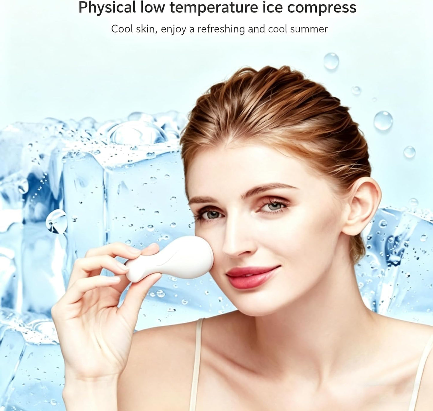 Portable Cold Hammer Skin Care Device for Face Hands Feet - Shrink Pores, Moisturize, Reduce Dark Spots - Compact Design