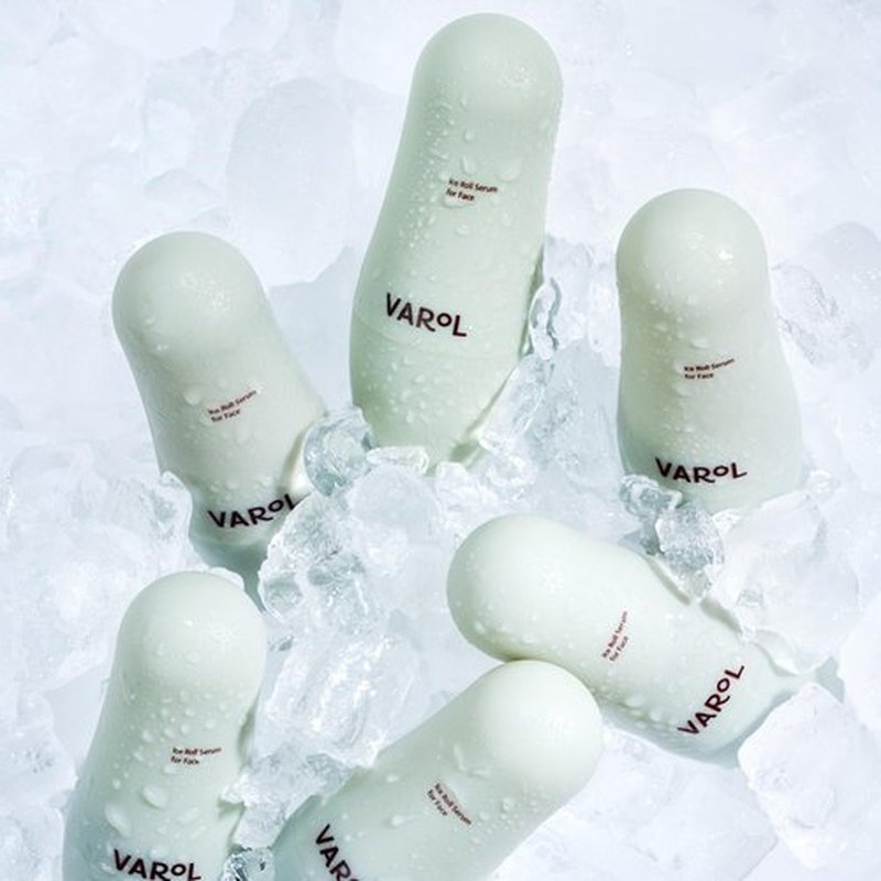 VAROL Ice Roller Facial Serum - Cooling Roll-On Serum for Face, Puffy Eyes, Under Eye Bags, Puffiness Relief, Pore Minimizing, Soothing, Hydrating - Korean Skincare 1.69 fl.oz (50ml)