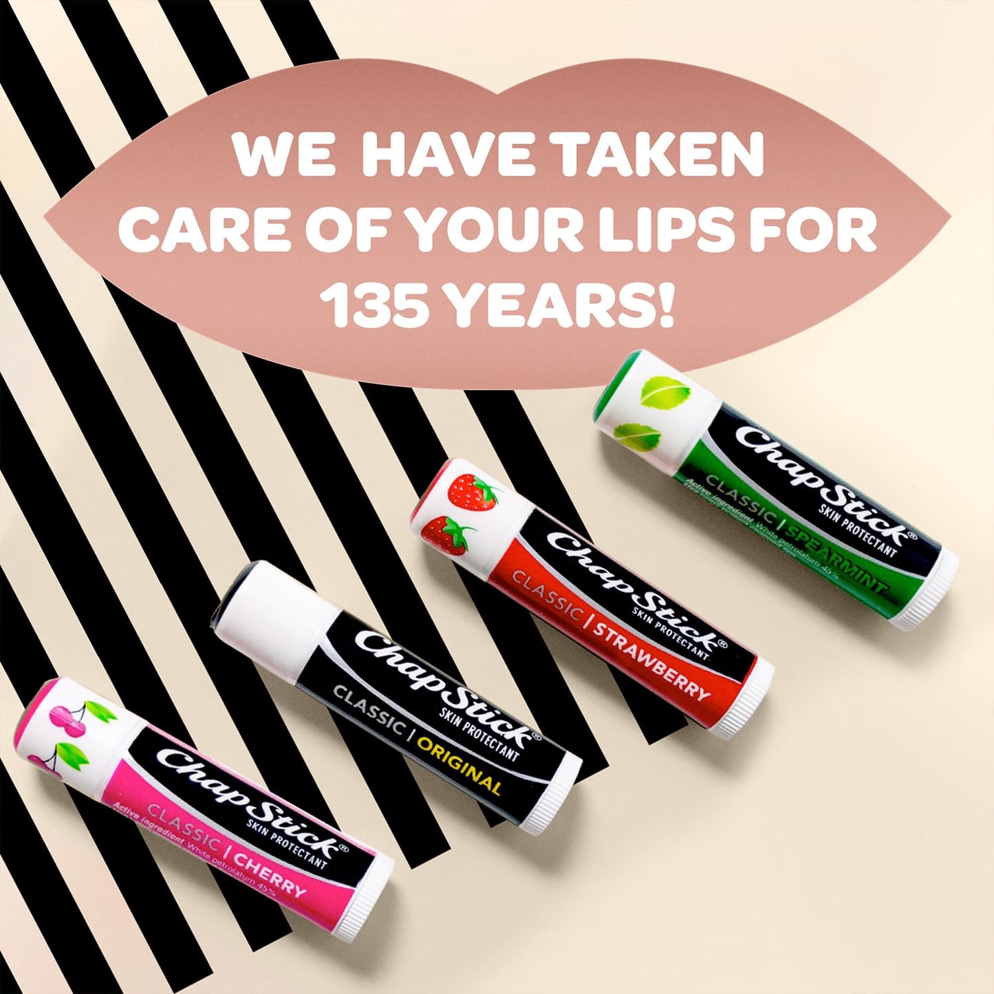 ChapStick Bulk Lip Balm, Cake Batter, 12-Pack – Delicious & Sweet Lip Moisturizer for Dry Lips, Birthday Gifts, Stocking Stuffers, 0.15 Oz Ea