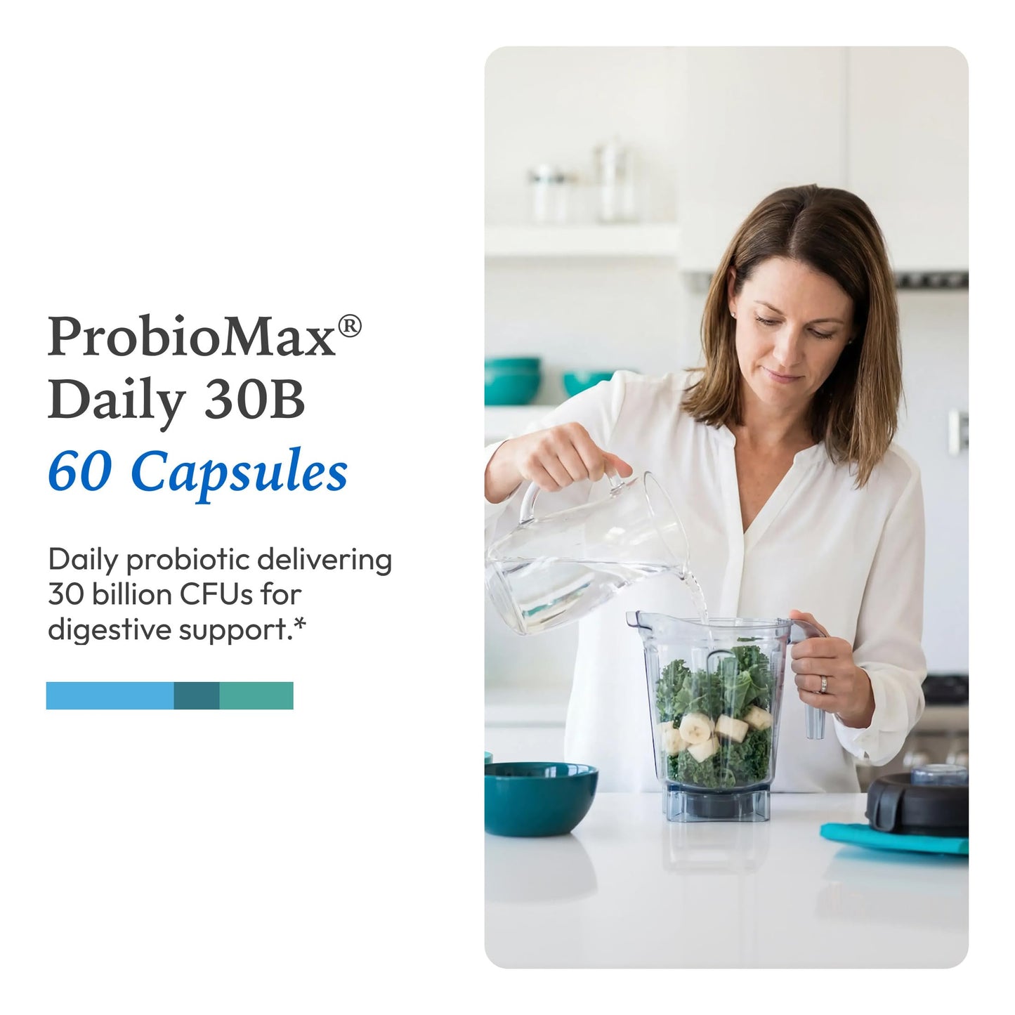 XYMOGEN ProbioMax Daily 30B - Probiotics for Digestive Health Support - Lactobacillus Acidophilus & Bifidobacterium Lactis HN019 - Vegetarian, Gluten-Free & Non-GMO - 60 Capsules