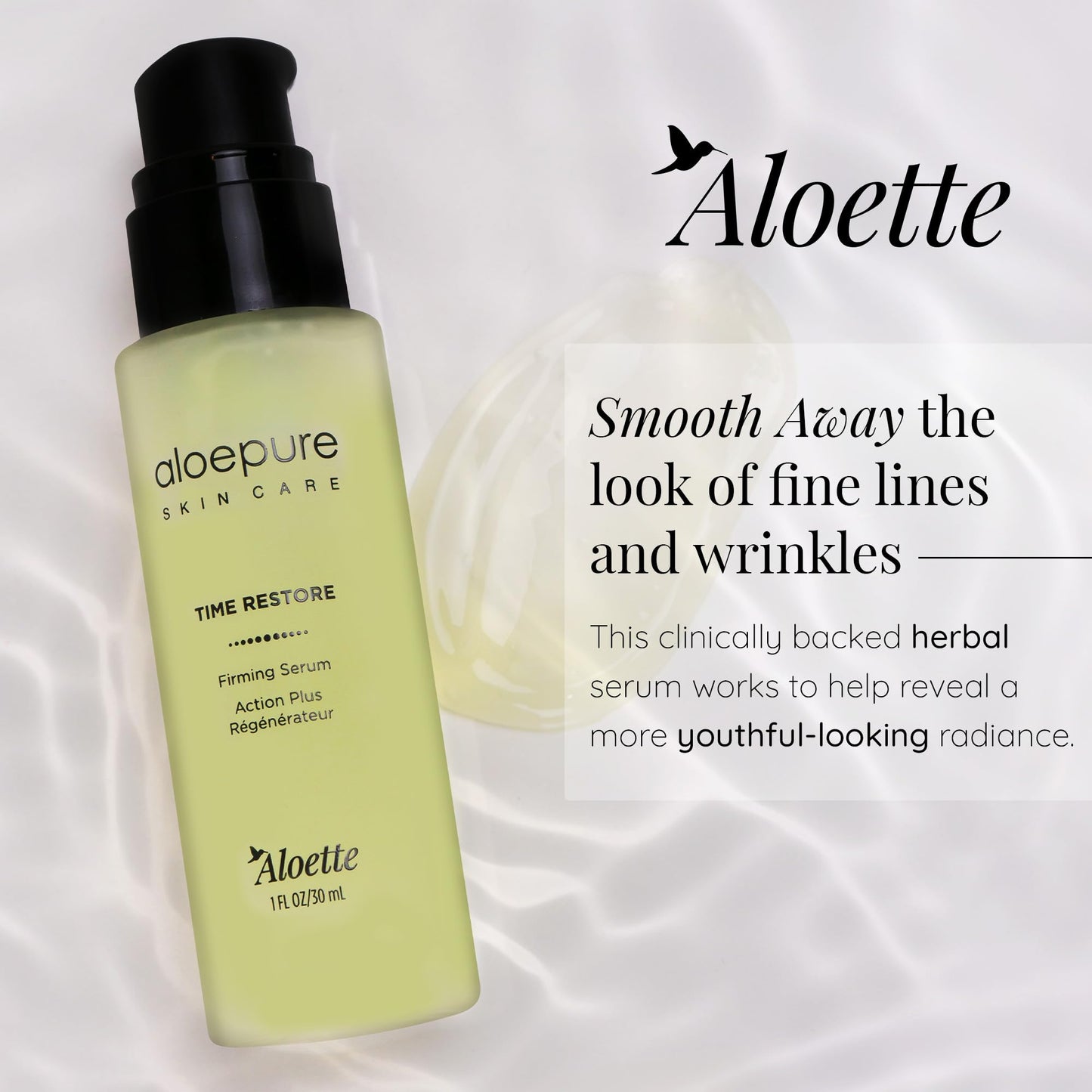 Aloette Time Restore Anti-Aging Vitamin C Face Serum for Face & Neck