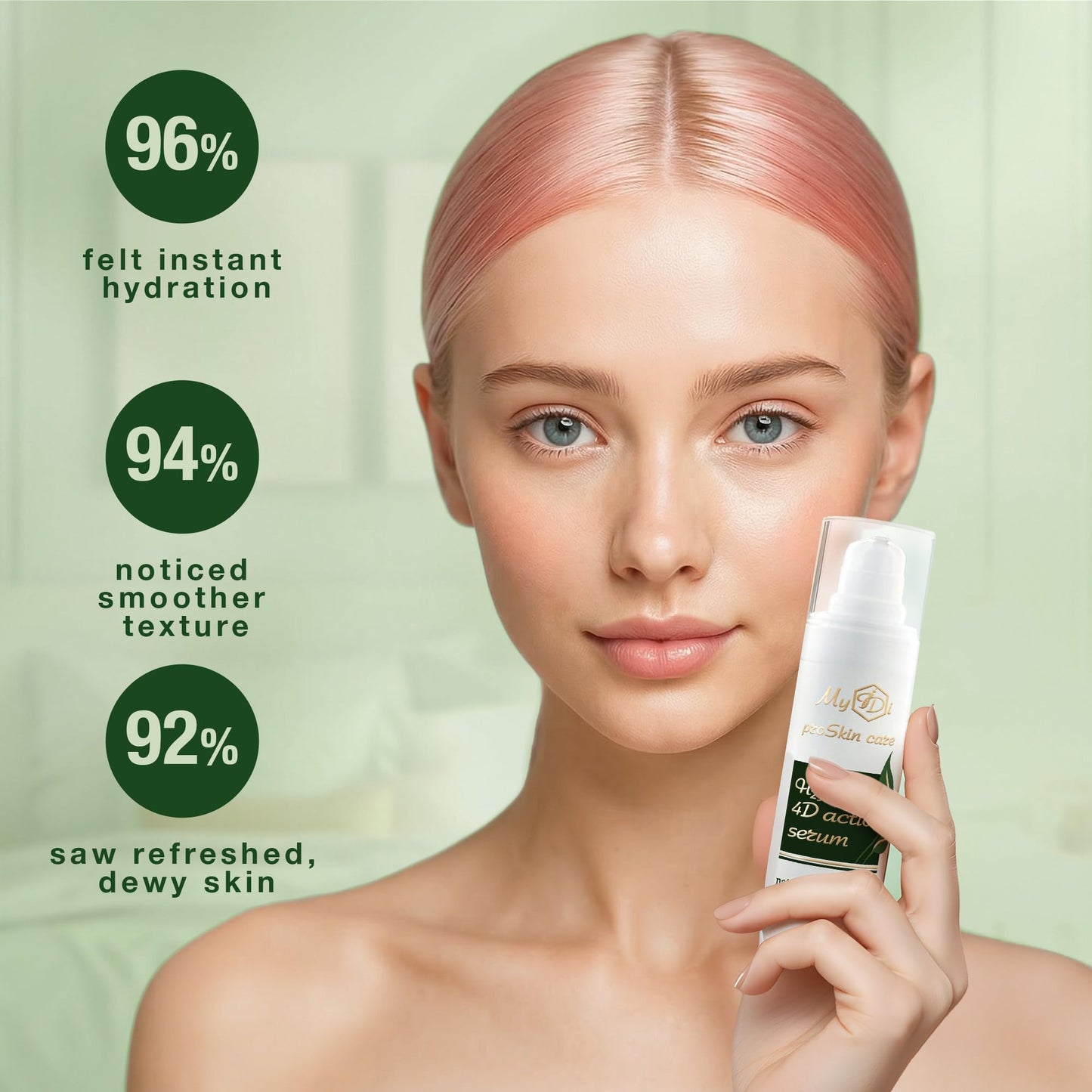 MyIDi HydrO 4D Hyaluronic Acid Serum for Face – 4 Molecular Weight HA Complex Targeting Multiple Skin Layers – Plumping, Hydrating Serum for Dry, Dull, Dehydrated Skin – Vegan – 1 fl oz