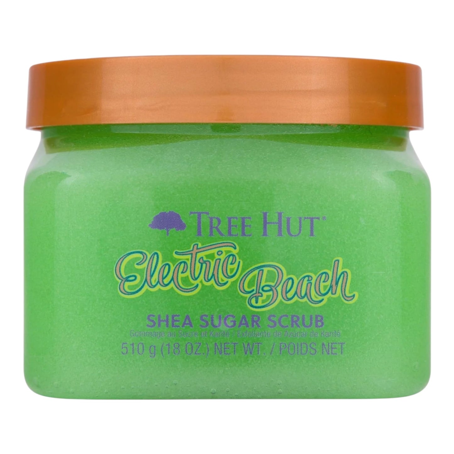 Tree Hut Electric Beach Body Scrub, Exfoliating Sugar Scrub, Vegan, 18 Oz