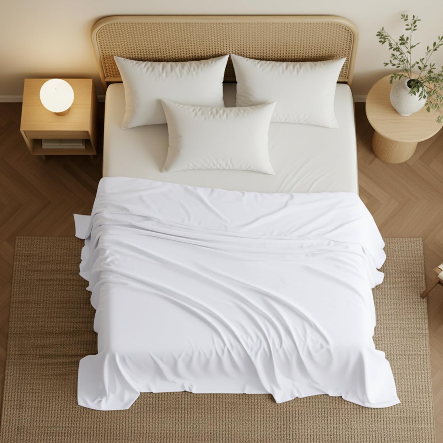 Utopia Bedding Flat Sheets - Pack of 6 - Soft Brushed Microfiber Fabric - Shrinkage & Fade Resistant Top Sheets - Easy Care (Queen, White)