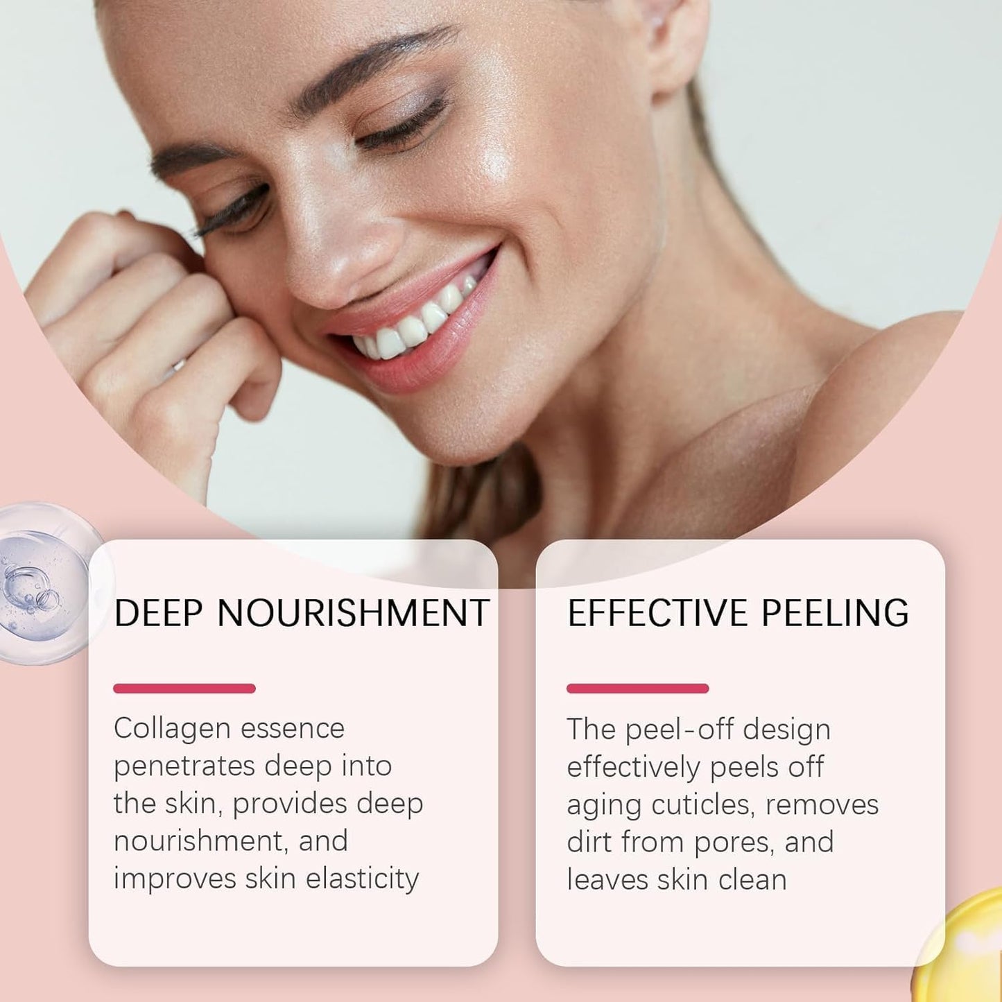 Collagen Mask – Collagen Night Wrapping Mask, Peel-Off Overnight Sleeping Mask for Hydrating, Smooth, Refreshed Skin, Easy Peel Skincare, 2.54 fl oz (1 Pack)
