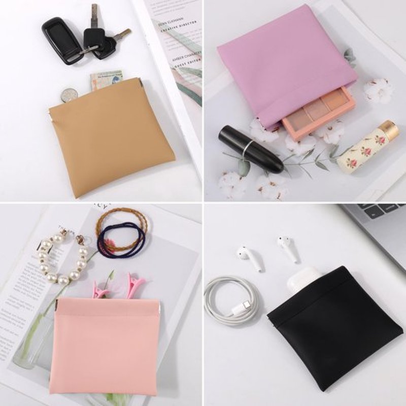 BUSOHA 6 PCS Small Makeup Bag for Purse, Mini Portable Cosmetic Bags for Women, Coin Purse Lipstick Cosmetic Accessories Organizer, Small Travel Kit Storage Pouch