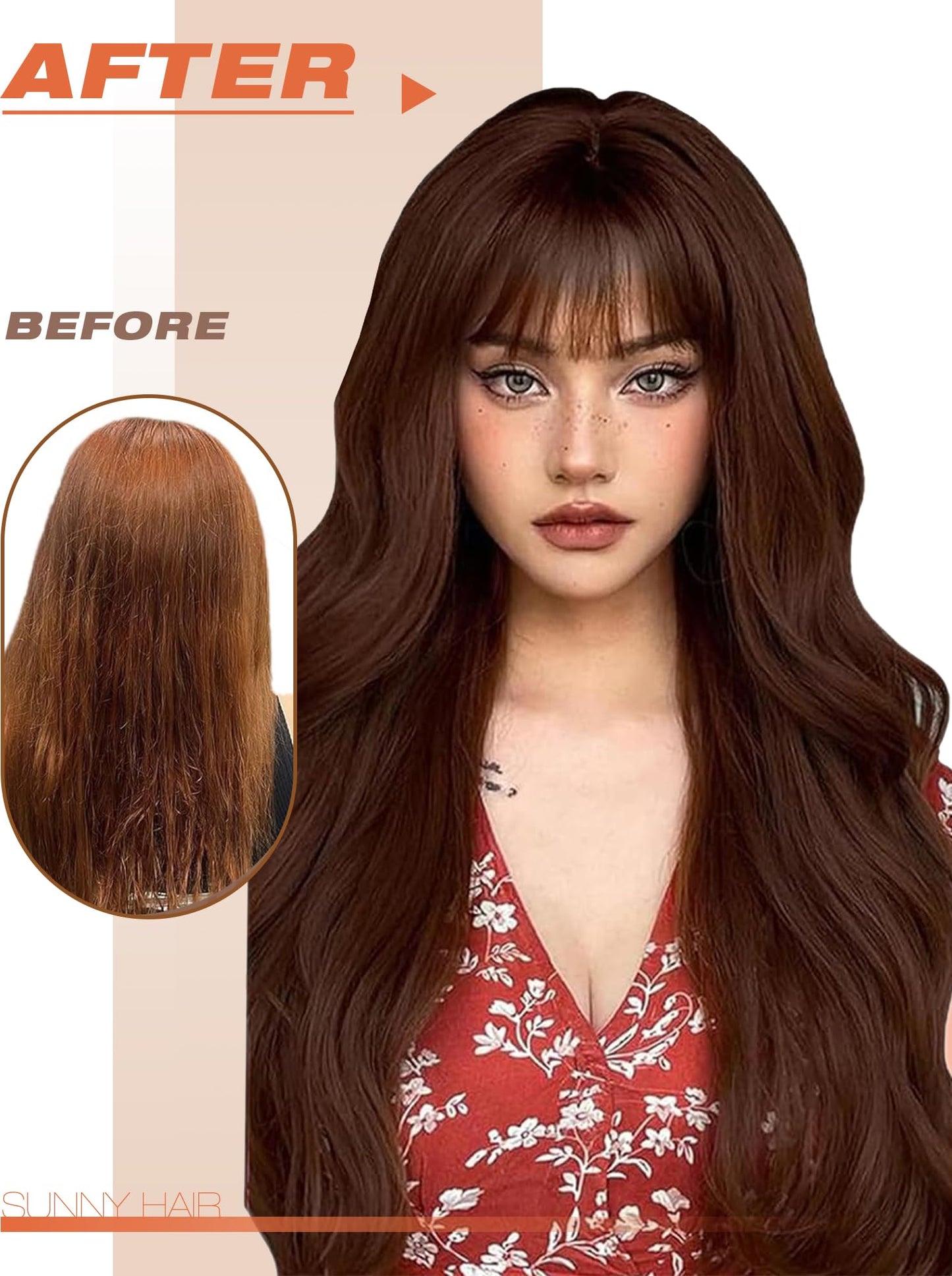 Sunny Hair Auburn Brown Tape in Hair Extensions Auburn Human Hair Tape in Extensions Red Auburn Hair Extensions Tape in Human Hair Tape in Human Hair Extensions Brown Short Hair 20pcs 12inch