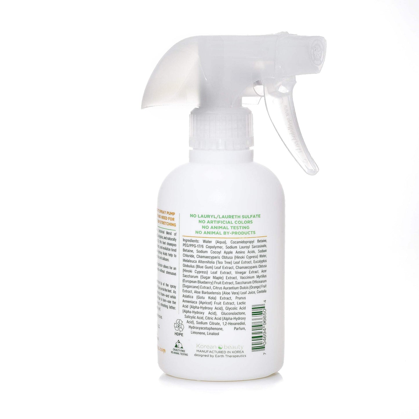 Earth Therapeutics Foamy Foot Shampoo with Citrus, Eucalyptus, and Tea Tree Oil for Deodorizing and Refreshing Feet