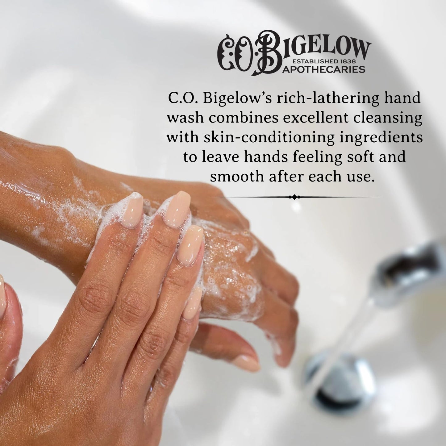 C.O. Bigelow West Village Rose Hand Wash, Iconic Collection Liquid Hand Soap with Shea Butter, Glycerin, Aloe Vera, 10.5 Fl Oz