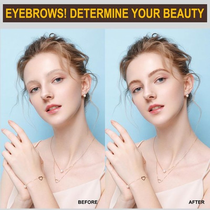Microblading Eyebrow Pen - Amazing 2-in-1 Dual-Ended Eyebrow Pencil with 2-Fork-Tip and Precise Brush-Tip - Waterproof Eyebrow Pencil for Natural Hair-Like Brows That Lasts All Day, Brown