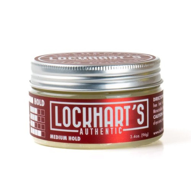 Lockhart’s Authentic Handcrafted Medium Hold Hair Pomade, Medium Shine, Sandalwood Vetiver Scent, 3.4oz