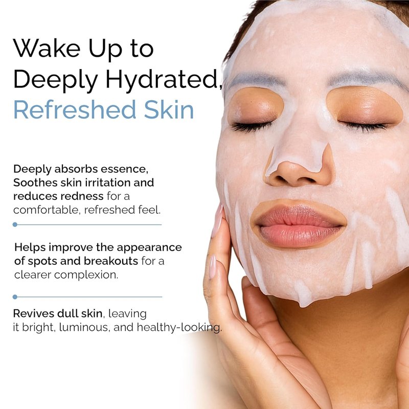 Korean Facial Sheet Mask - Hydrating Paper Mask for Glowing Skin | Moisturizing Skincare