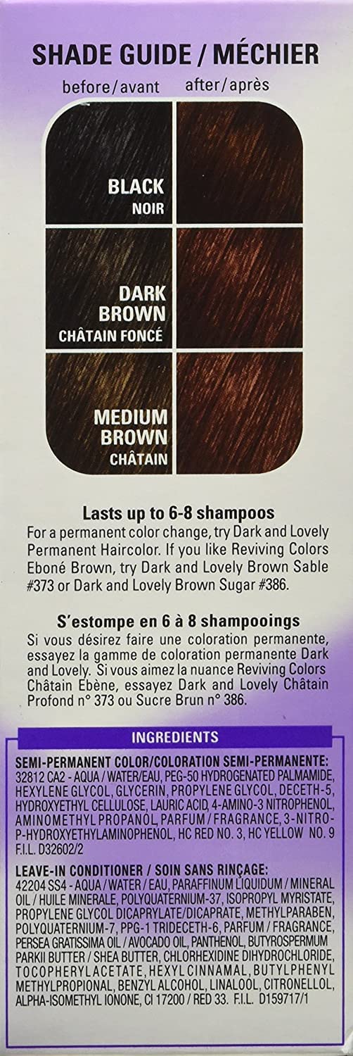 Dark and Lovely Reviving Colors Nourishing Hair Color, Spiced Auburn 393 - SoftSheen-Carson
