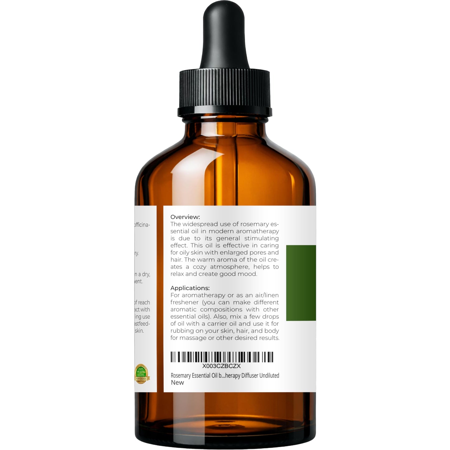 velona Rosemary Essential Oil - 4 Fl Oz | Therapeutic Grade | for Aromatherapy Diffuser, Massage, Skincare, Haircare, Soapmaking