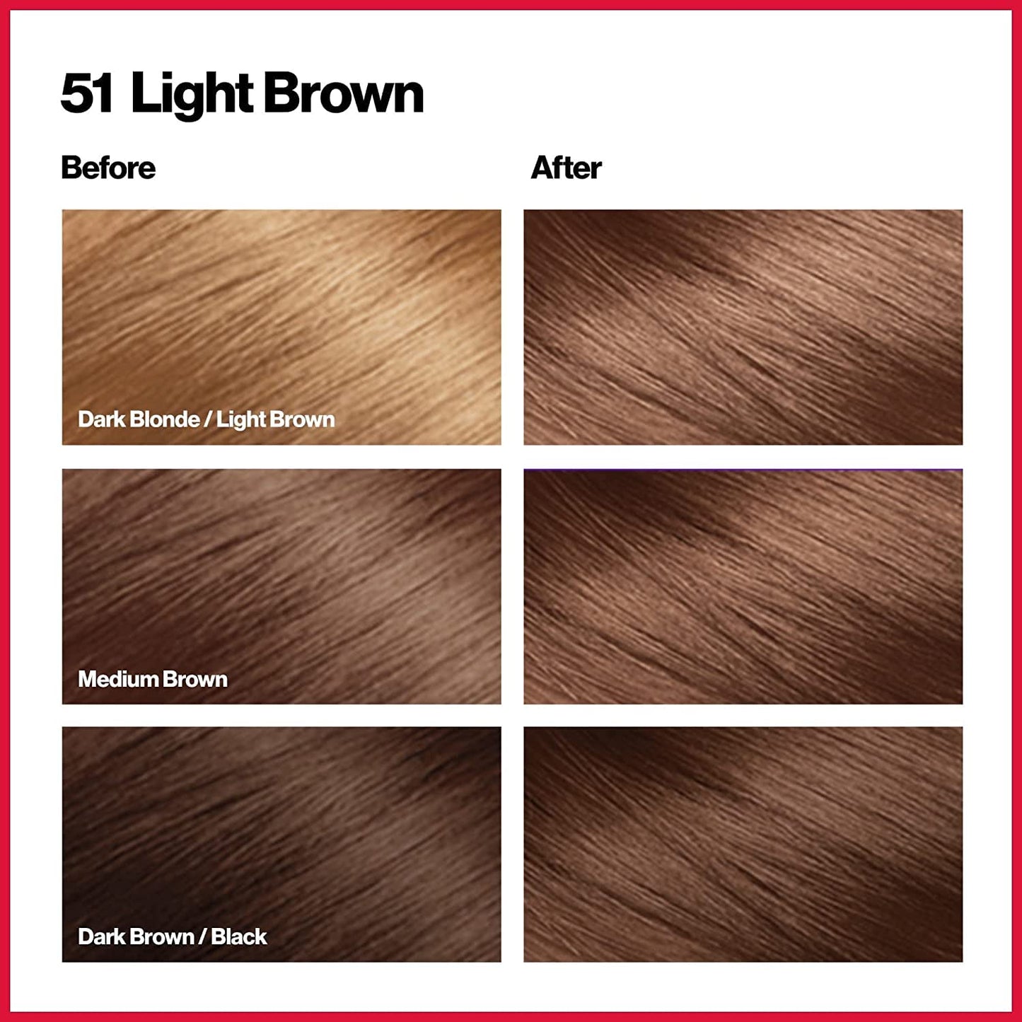 Revlon Colorsilk #51 Light Brown (Pack of 6)