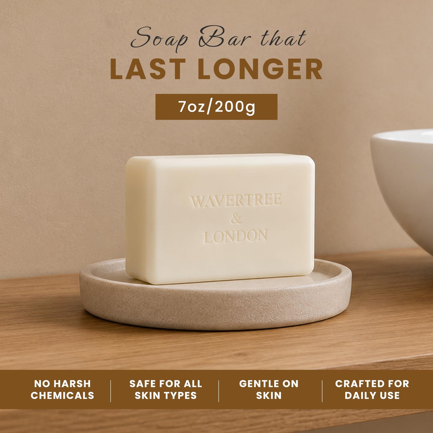Wavertree & London Trio Gift Box (3 Bars) - 7oz Lemon Myrtle, Goats Milk, Sandalwood Patchouli Scented Moisturizing Triple Milled Natural Soap Bars - Pure Plant Oil Soap Bars for All Skin Types