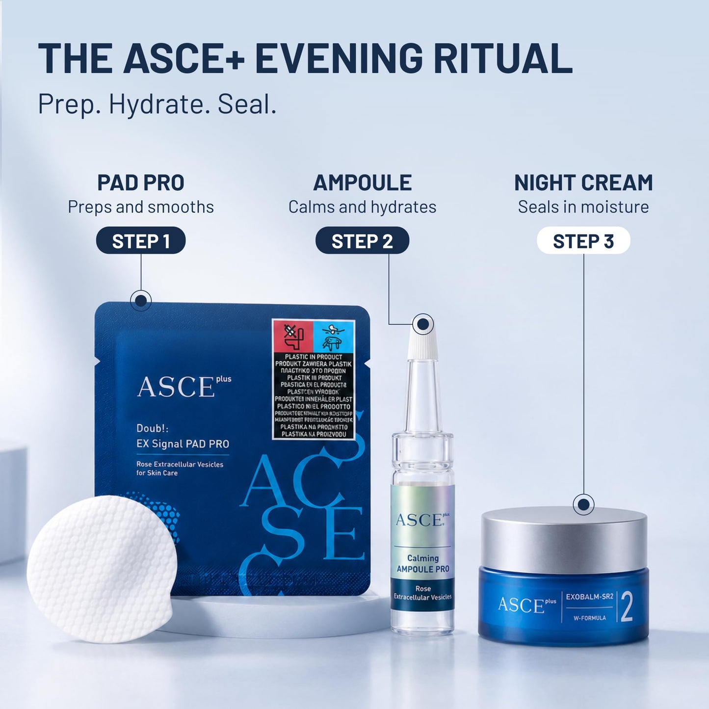 ASCE+ Exosome Ampoule Pro – 5 Weeks Intensive Skin rejuvenating care with 70,000ppm Ultra-High Concentration Rose Exosome, Hydrating & Skin Glow, Boosts Collagen, Wrinkle & Pigmentation Care