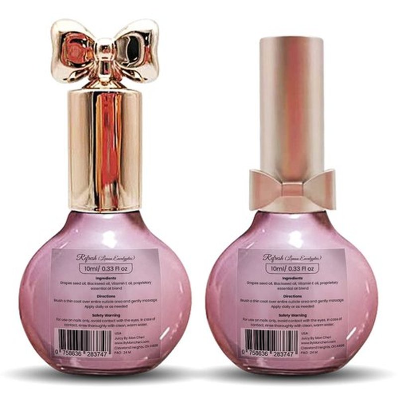 Juicy By Mon Cheri Strengthen and revitalize cuticles Cuticle Oil Moisturizes repairs promotes growth with refreshing Lemon Eucalyptus scent 10 ml