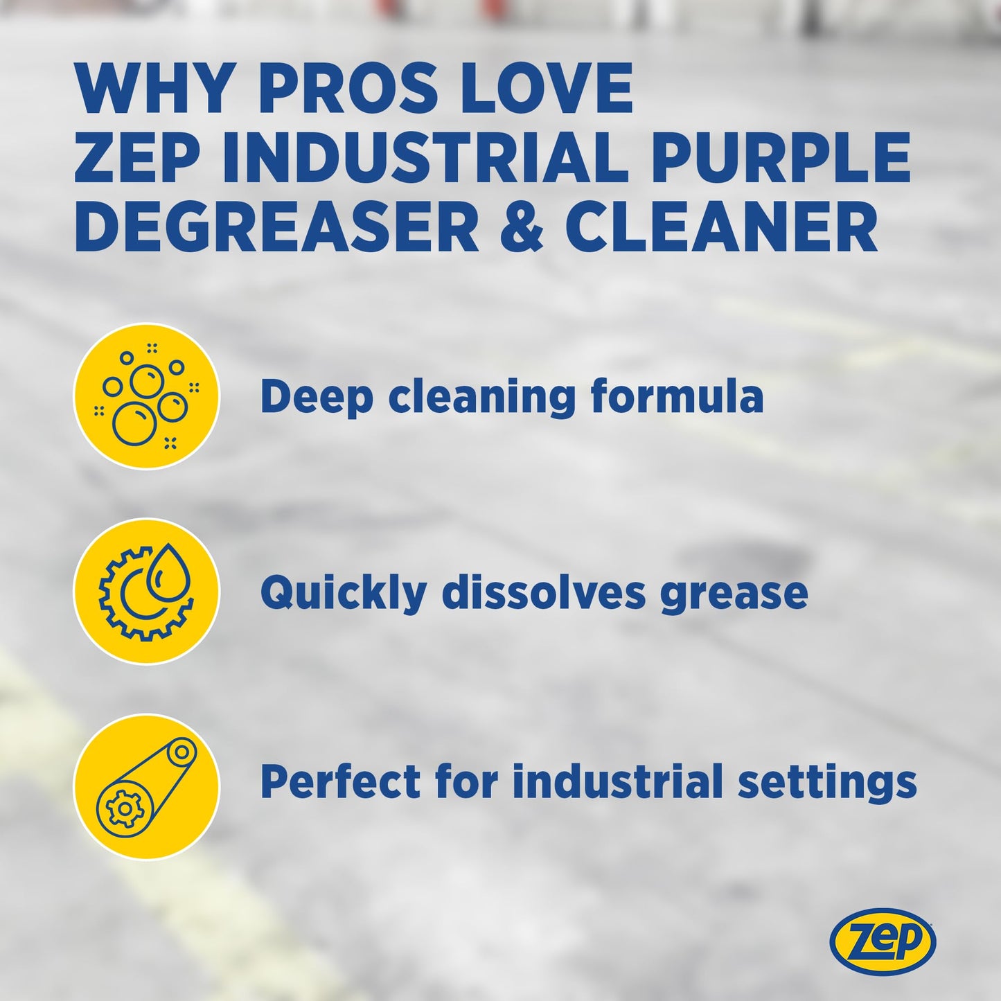 Zep Industrial Purple Cleaner and Degreaser Concentrate R42310 -Easy To Rinse Formula
