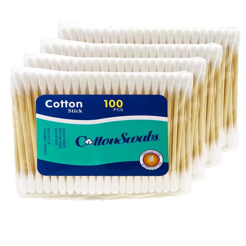 1000 Count Cotton Swabs by Xumzee, Sturdy Bamboo Sticks with Thick Cotton, Small Packages Suit for Travel and Storage, Biodegradable, Chlorine-Free Hypoallergenic Qtips