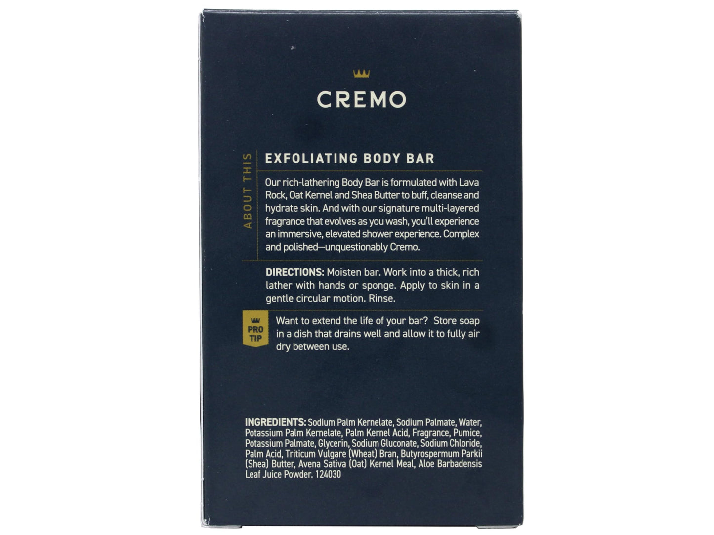 Cremo Exfoliating Body Bars Palo Santo (Reserve Collection) - A Combination of Lava Rock and Oat Kernel Gently Polishes While Shea Butter Leaves Your Skin Feeling Smooth and Healthy (Pack of 3)