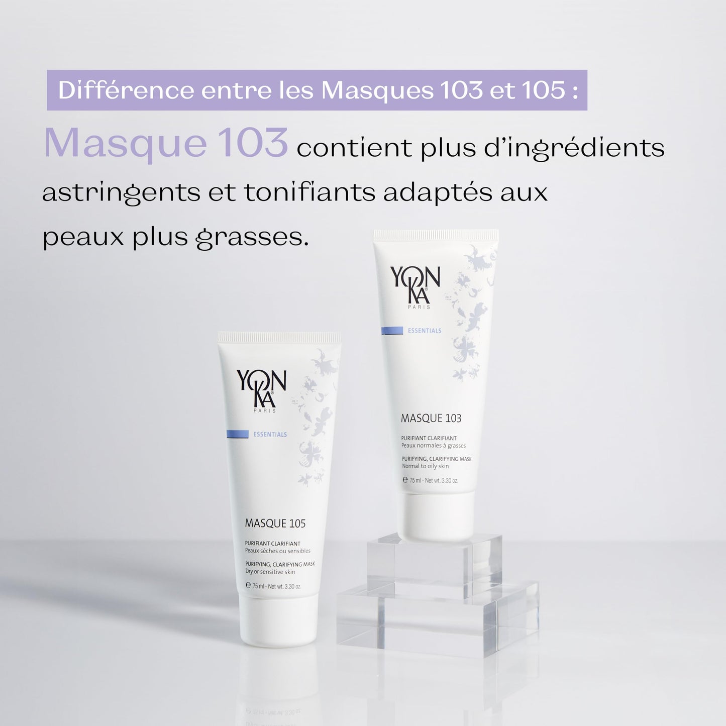 Yonka Essentials Masque 105 | Clarifying and Purifying Face Mask | Weekly Treatment for Dry and Sensitive Skin | Hydrates While Tightening Pores and Purifying Skin | 3.30 oz