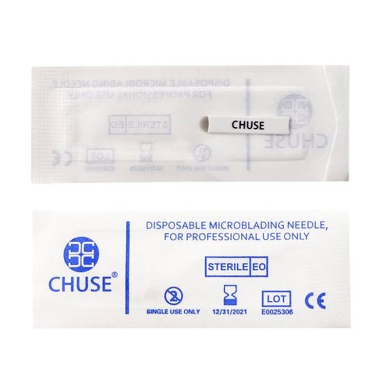 Chuse A16 50pcs Permanent Makeup Manual Eyebrow Tattoo Arc Blade 16 Curved Needles
