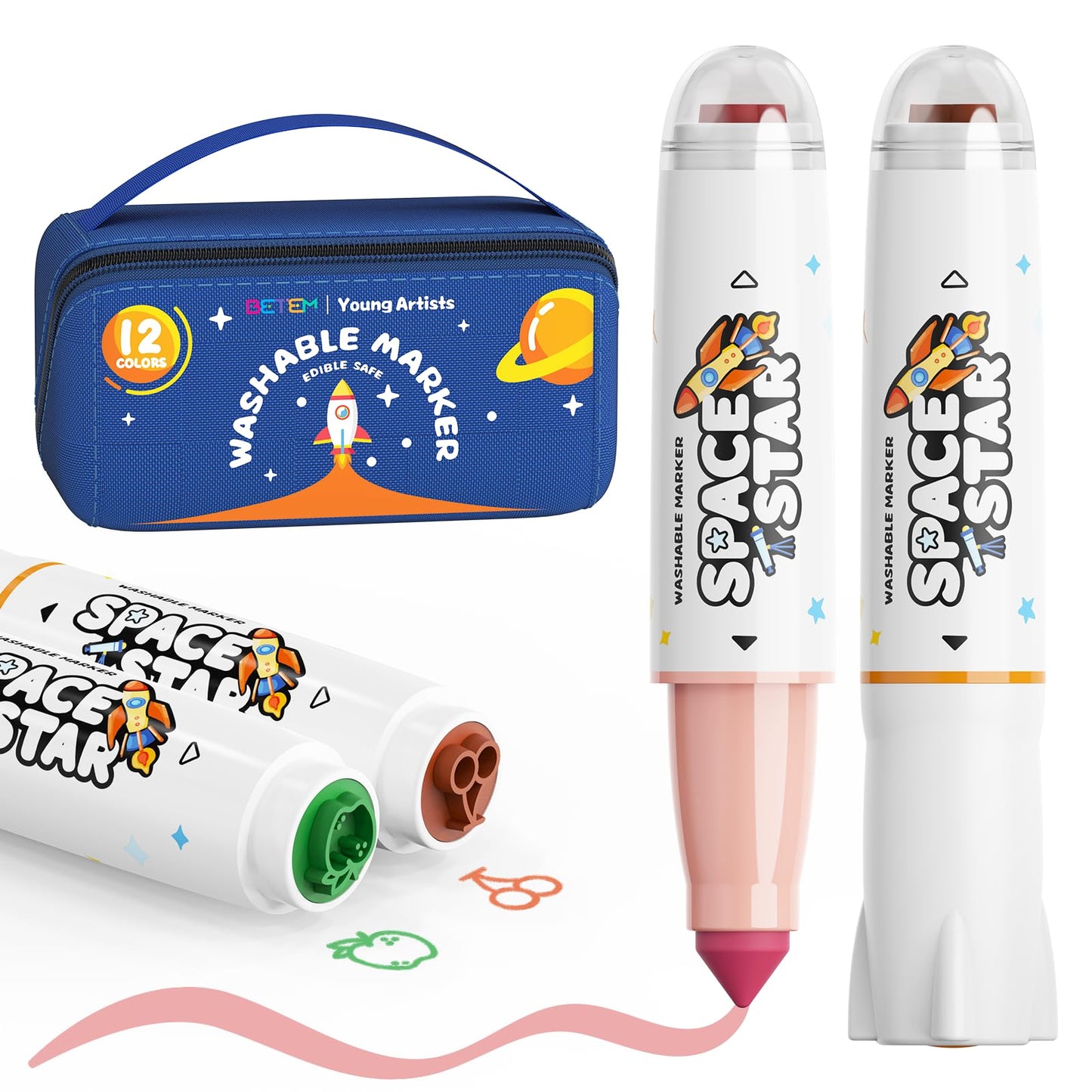 Betem Scented Washable Markers 4 Colors