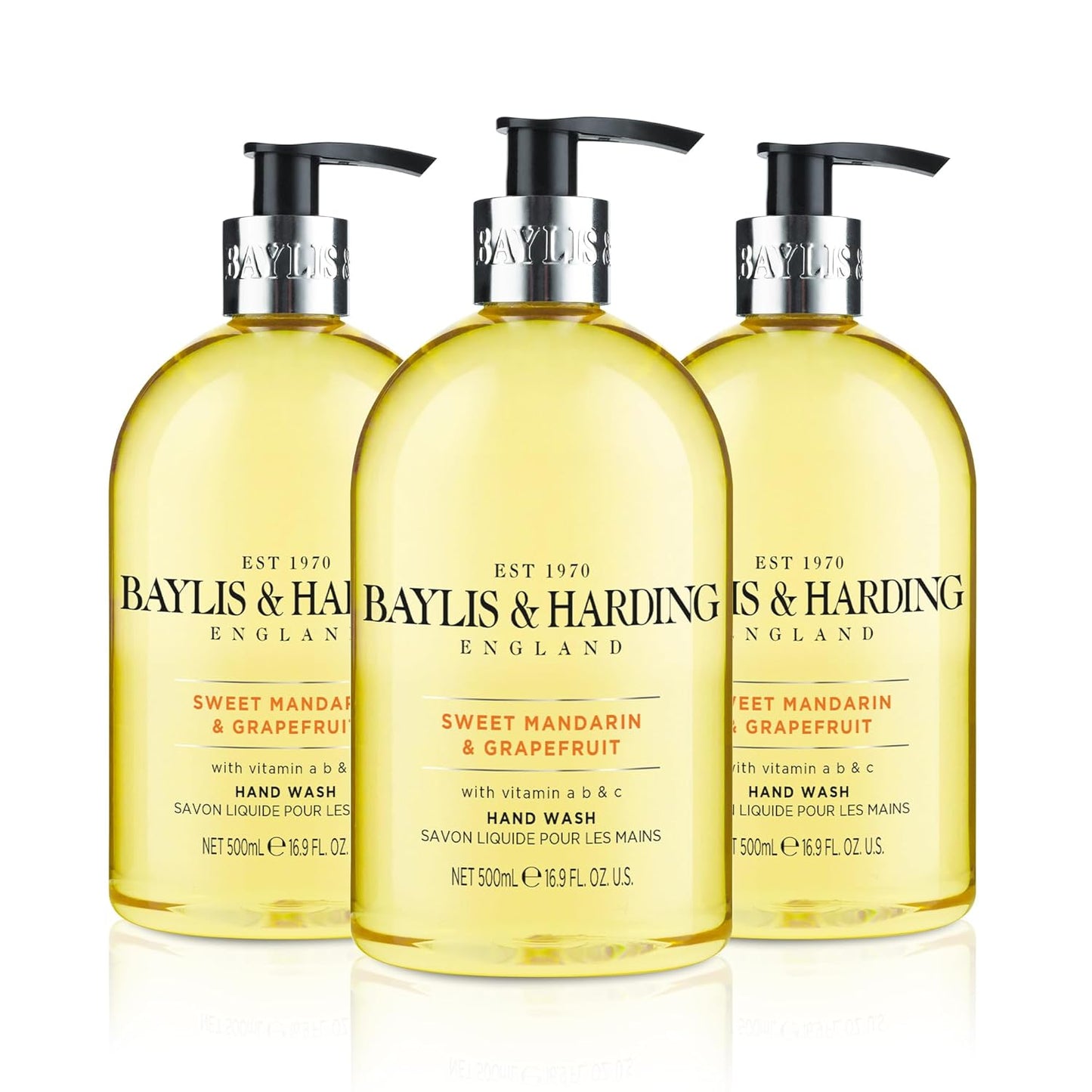 Baylis & Harding Pink Magnolia & Pear Blossom Hand Wash - 16.9 oz (Pack of 3)