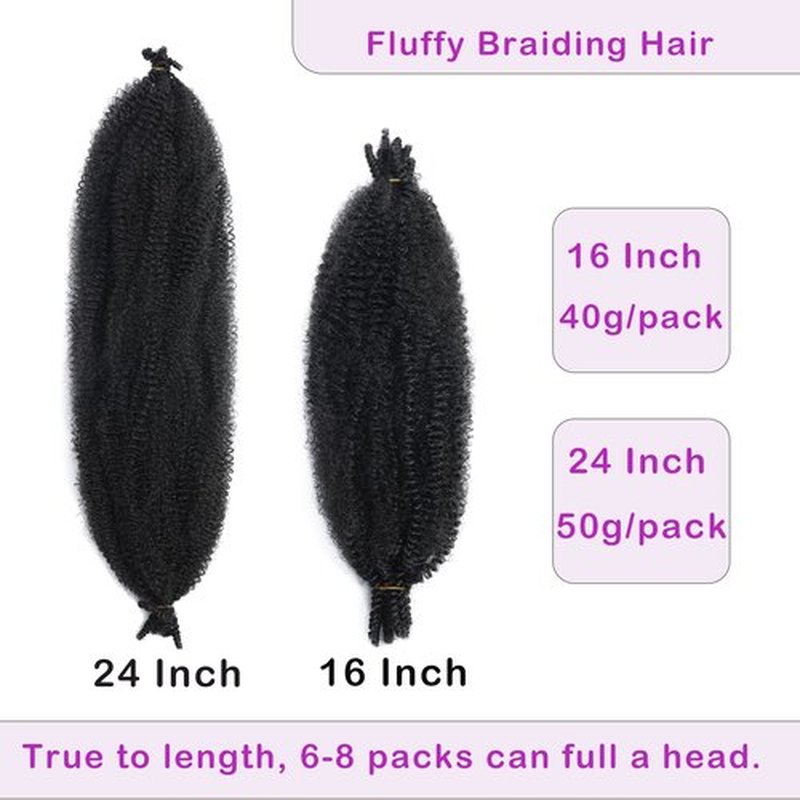 8 Packs Springy Afro Twist Hair 16 Inch Pre-Separated Spring Twist Hair for Soft Butterfly Locs Crochet Hair Dark Brown Marley Twist Braiding Extensions for Black Women(16 Inch, 4#)