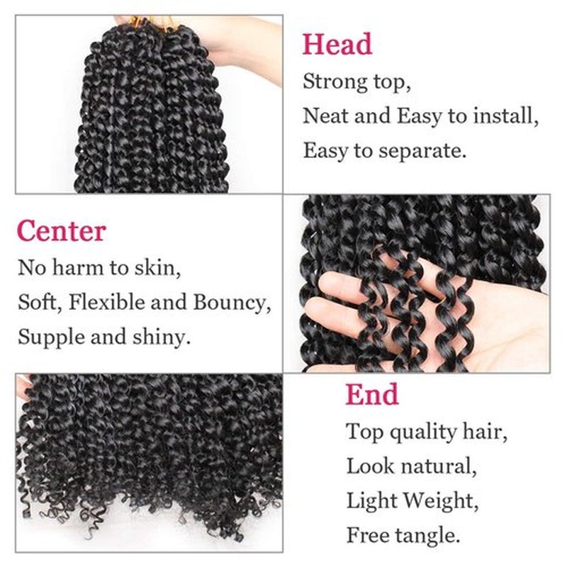Leeven 1 Pack Passion Twist Braiding Hair for Butterfly Locs Natural Black Water Wave Crochet Passion Twist Hair for Women 30 Inch Super Long Bohemian Braids Synthetic Crochet Hair 1B#