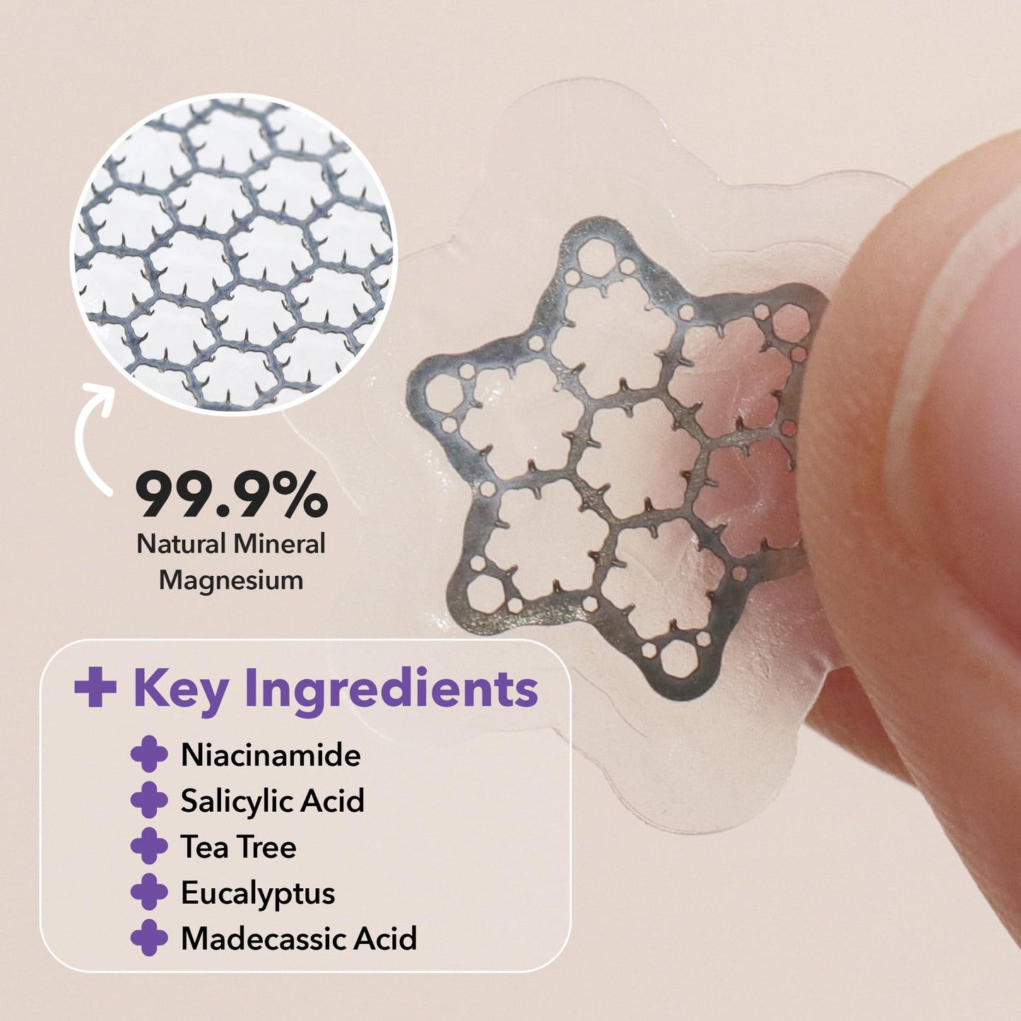 FreeGo Magnesium Blemish Microdarts Pimple Patch | Fast-Acting | Quick Calming | 99.9% Pure Magnesium | Madecassic Acid | Tea Tree | Eucalyptus Leaf | Hydrocolloid Spot Patch | Mini 2 Packs 30 Patches