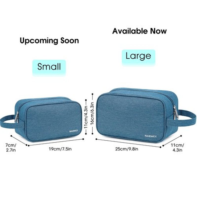 Narwey Travel Toiletry Bag for Men and Women Traveling Dopp Kit Shaving Bag for Toiletries Accessories (Navy Blue)