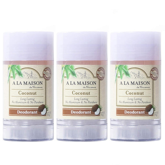 A La Maison Fresh Sea Salt Aluminum Free Deodorant for Women and Men - Natural Deodorant (3 Stick Bulk Pack)