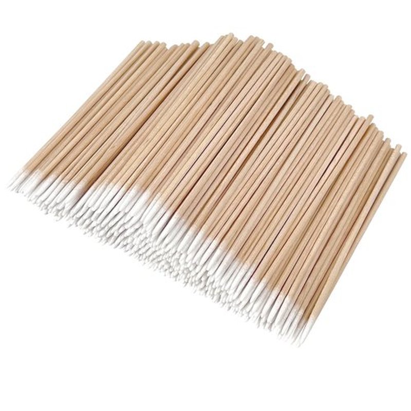 1000 Pcs Pointed Cotton Swabs - 4 Inch Microblading Cotton Buds with Wooden Sticks - Precition Tip Cotton Swabs for Makeup Touch-ups - Tattoo Permanent Supplies