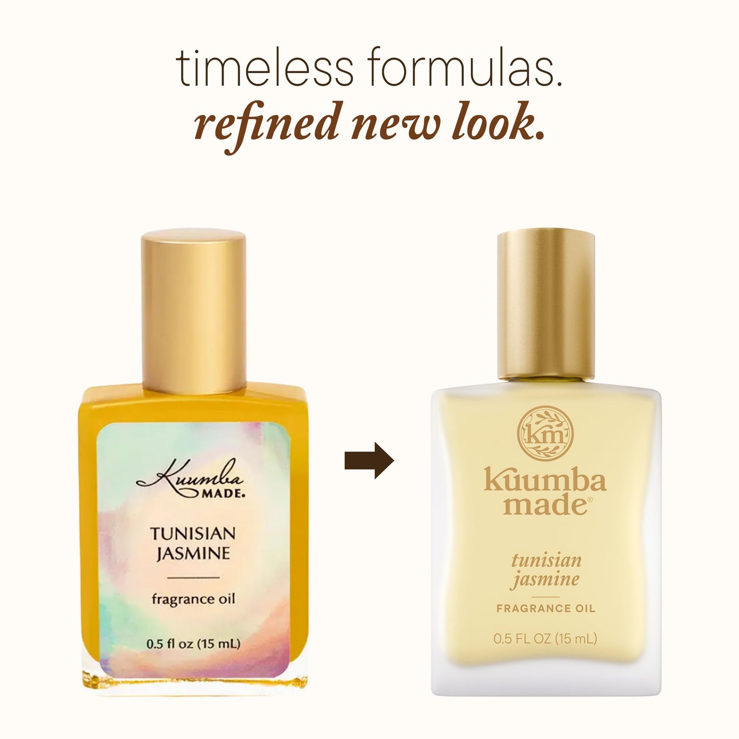Kuumba Made Tunisian Jasmine Fragrance Oil, Long-Lasting Scented Oil Perfume Roller, Vegan, Alcohol-Free, 0.5 oz