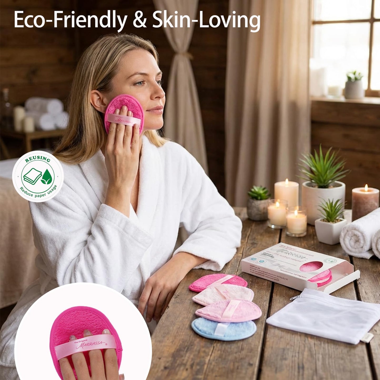 Makeup Remover Cloths Reusable - Ultra Soft Microfiber Face Towels, Water Activated to Remove All Makeup Including Waterproof, Gentle on Skin, Quick Drying