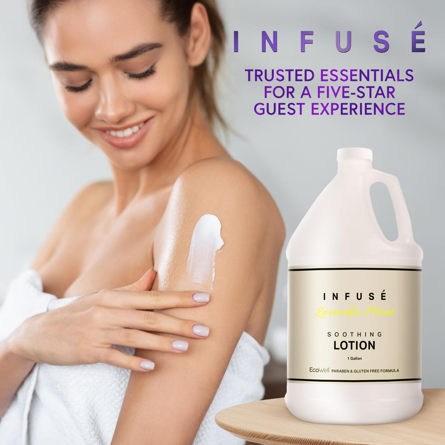 INFUSÉ Lavender Mint Hotel Body Lotion, Gallon Refill, 1 Gallon