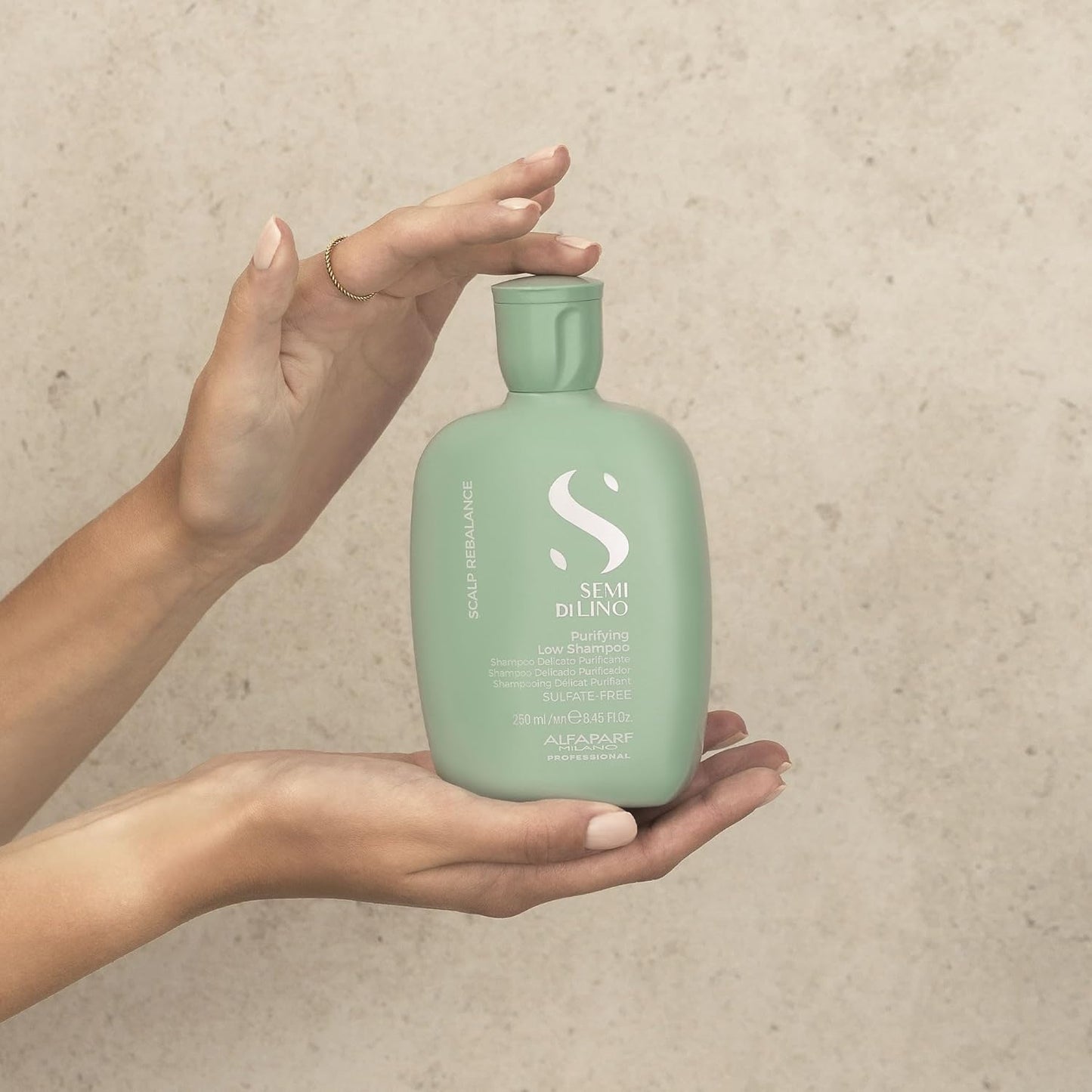 Alfaparf Milano Semi Di Lino Scalp Rebalance Shampoo for Dry Scalp - Sulfate Free Shampoo - For Excessive Oiliness and Flakes - Professional Salon Quality