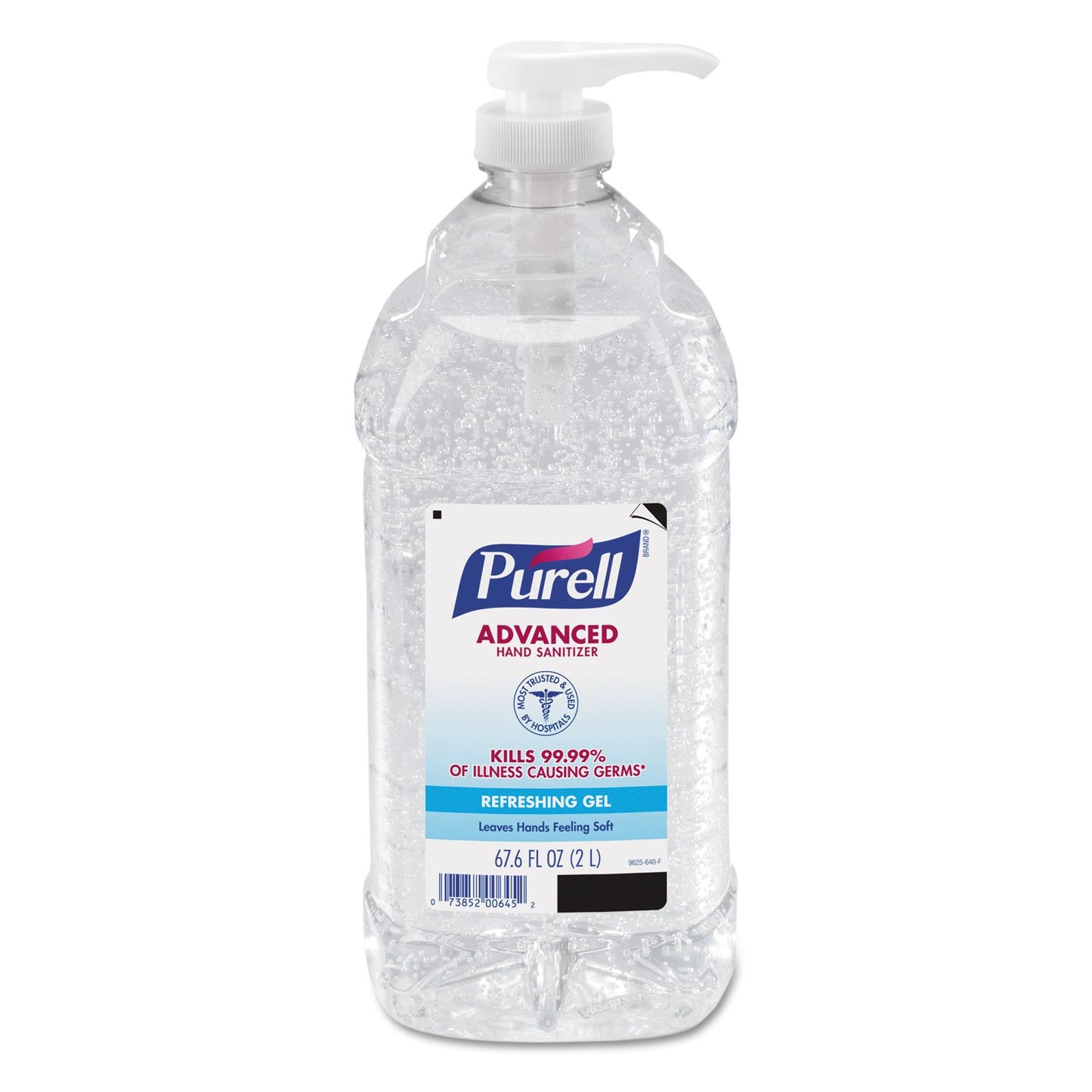Purell Advanced Hand Sanitizer Refreshing Gel, Clean Scent, 2-Liter Pump Bottle 9625-04 (Pack of 4)