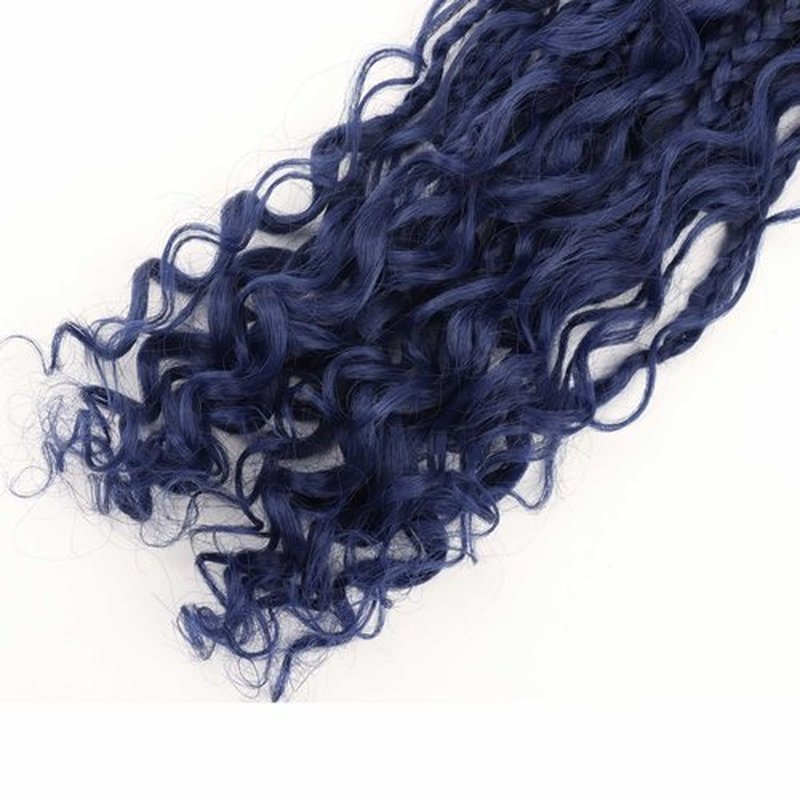 LMZIM 14 Inch Goddess Box Braids Crochet Hair Bohomian Crochet Box Braids Curly Ends 8 Pack 3X Crochet Braids Synthetic Braiding Hair Extension (14inch, 2/3#)