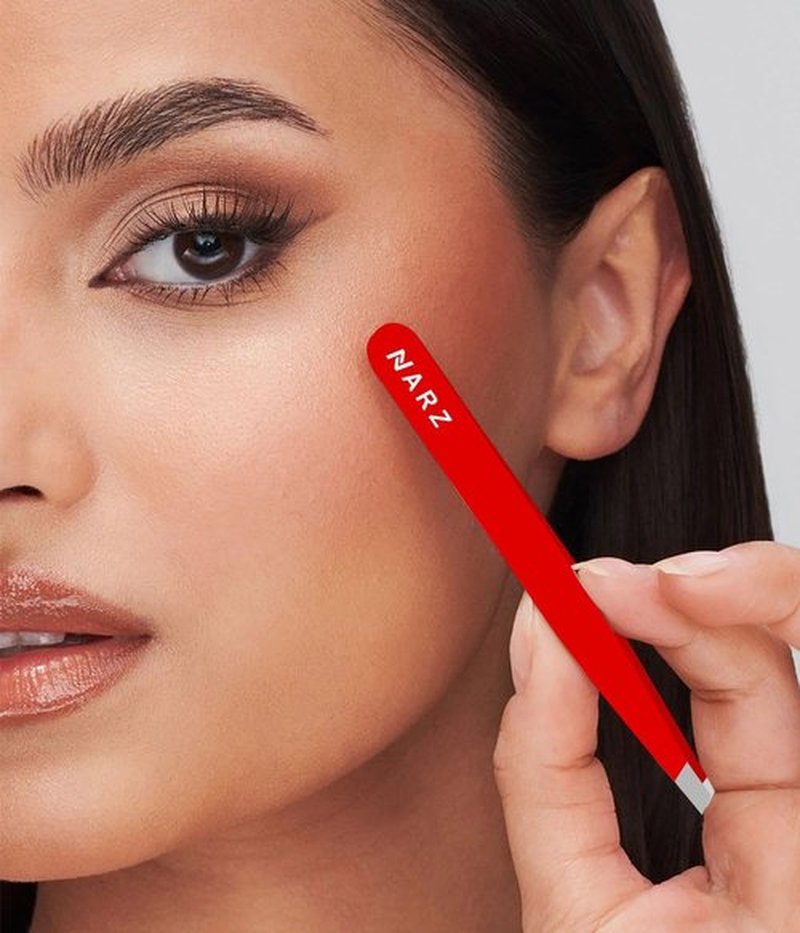 Professional Tweezer for Facial Hair Women & Men Stainless Steel Precision Tweezers for Ingrown Hair Tweezers for Men & Women (Red)