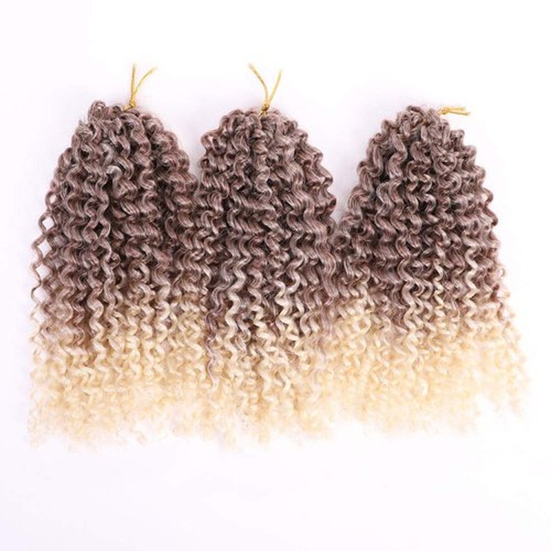 8 Inch Short Passion Twist Crochet Hair - 9 Bundles Marlybob Kinky Curly Crochet Hair for Black Women and Kids - Water Wave Crochet Braids